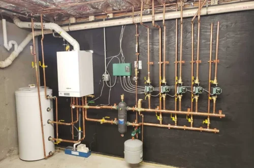 Commercial boiler installation Denver mechanical room